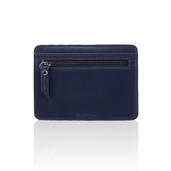 MONYKER Leather Card and Coin Case NAVY