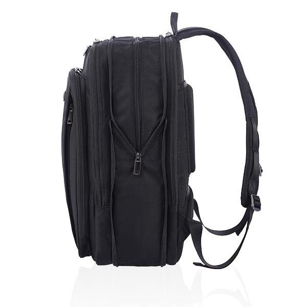 black leather expandable backpack MONYKER Slim Ballistic Nylon Backpack