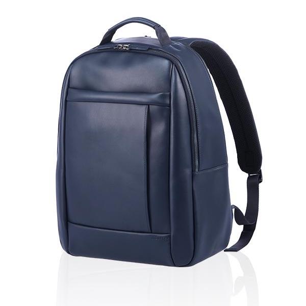 blue leather laptop backpack MONYKER Leather Bag