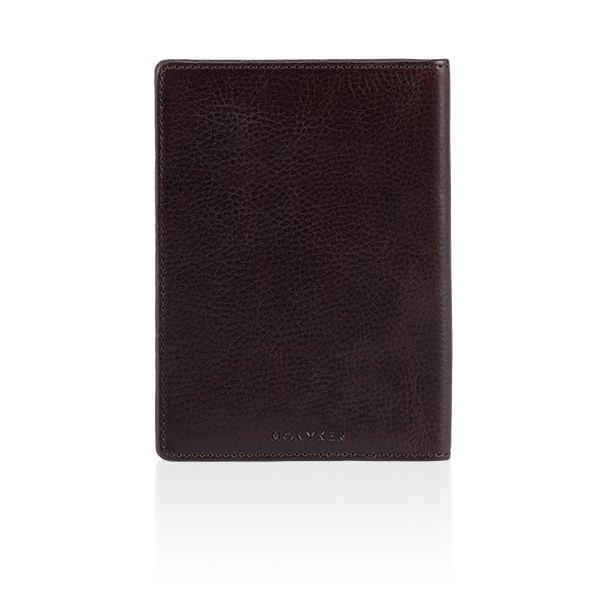 MONYKER Leather Passport Sleeve BROWN