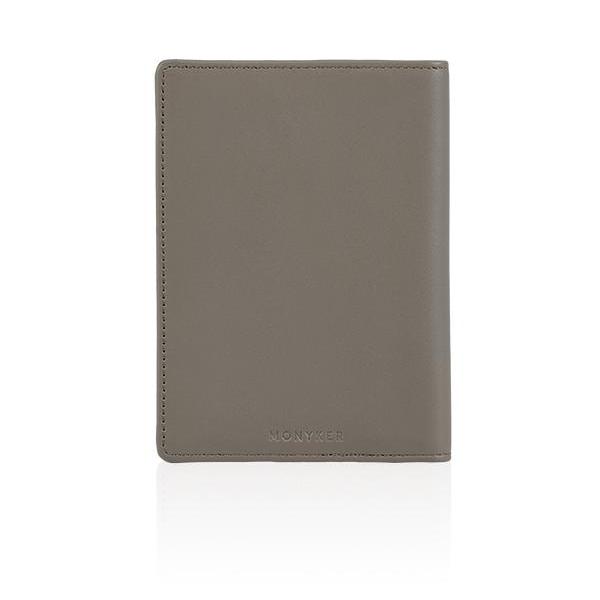MONYKER Leather Passport Sleeve TAUPE