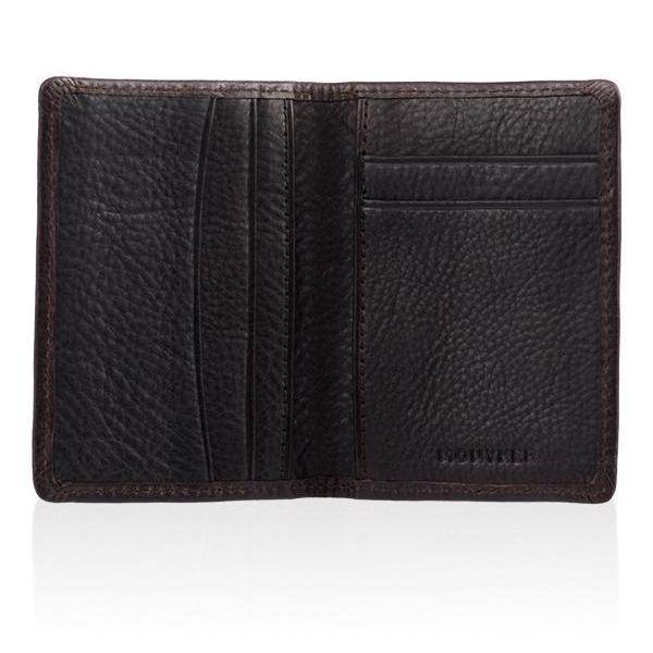 MONYKER Leather Slim Card Wallet BROWN:  Interior