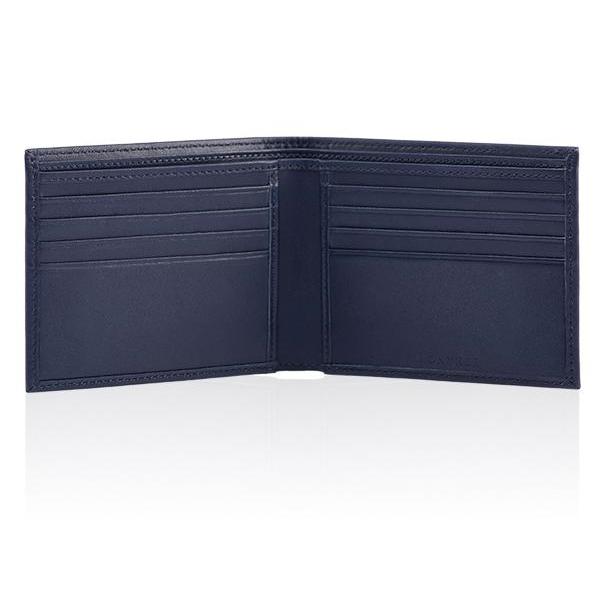 MONYKER Leather Wallet NAVY:  Interior