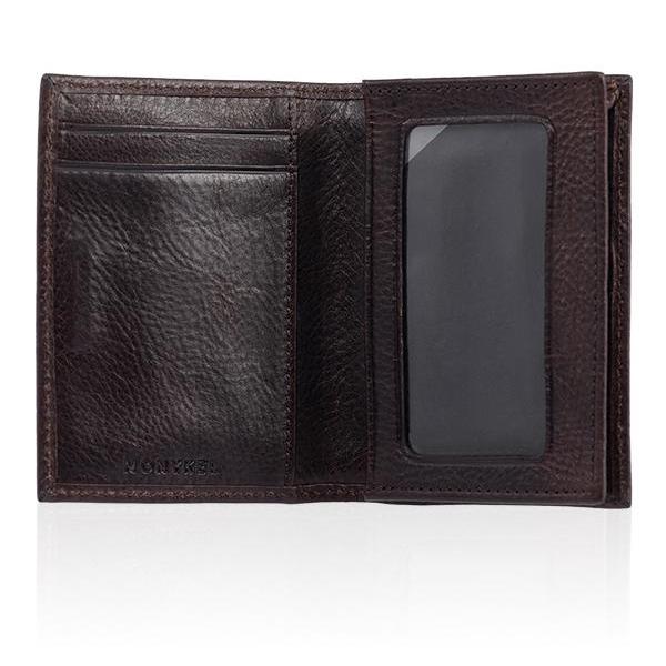 MONYKER Leather Business Card Case BROWN:  Interior