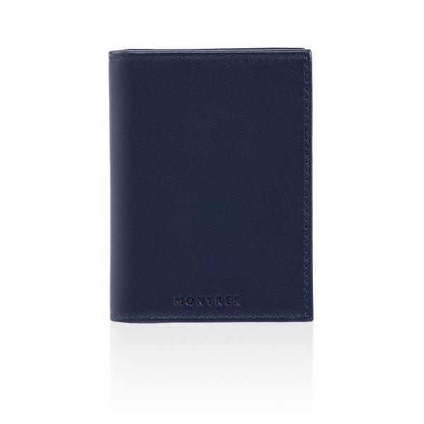 MONYKER Leather Business Card Case NAVY