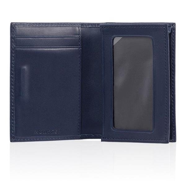 MONYKER Leather Business Card Case NAVY:  Interior