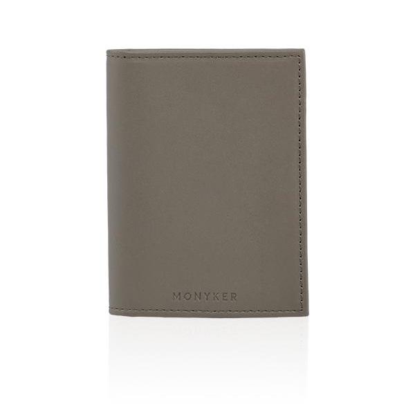 MONYKER Leather Business Card Case TAUPE