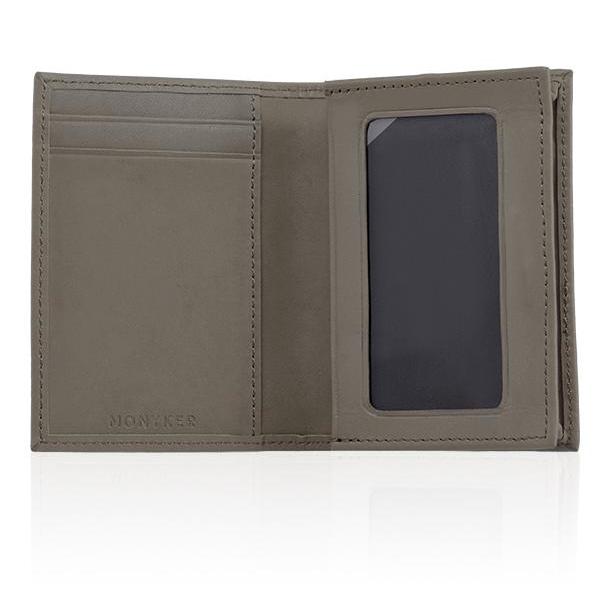 MONYKER Leather Business Card Case TAUPE:  Interior