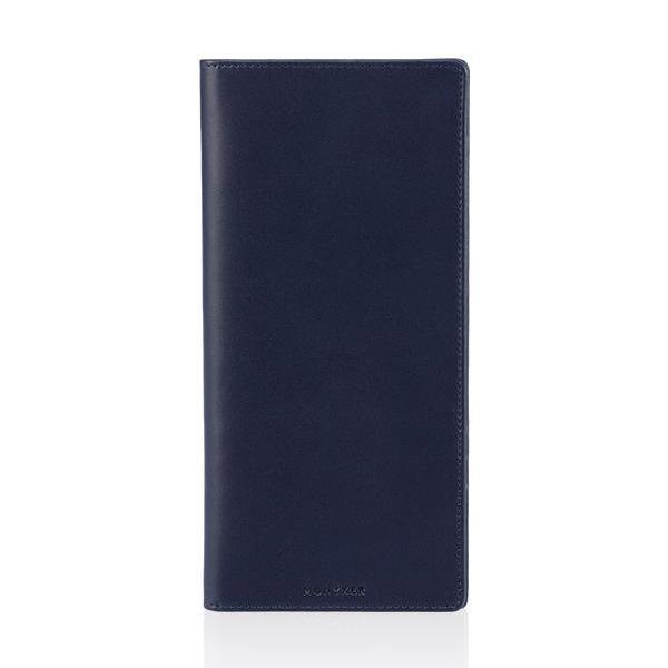 MONYKER Leather Executive Wallet NAVY