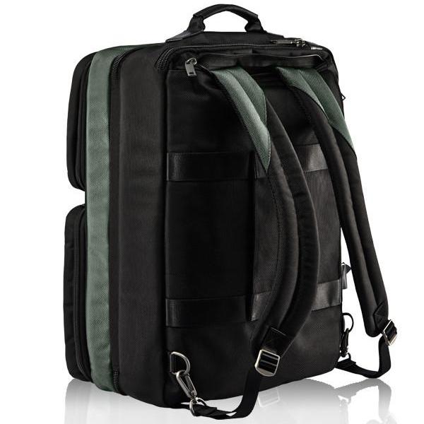 MONYKER black ballistic nylon 3-in-1 travel bag converts into backpack