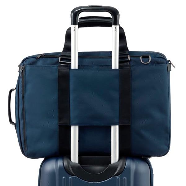 MONYKER navy ballistic nylon 3-in-1 travel bag with luggage handle slot
