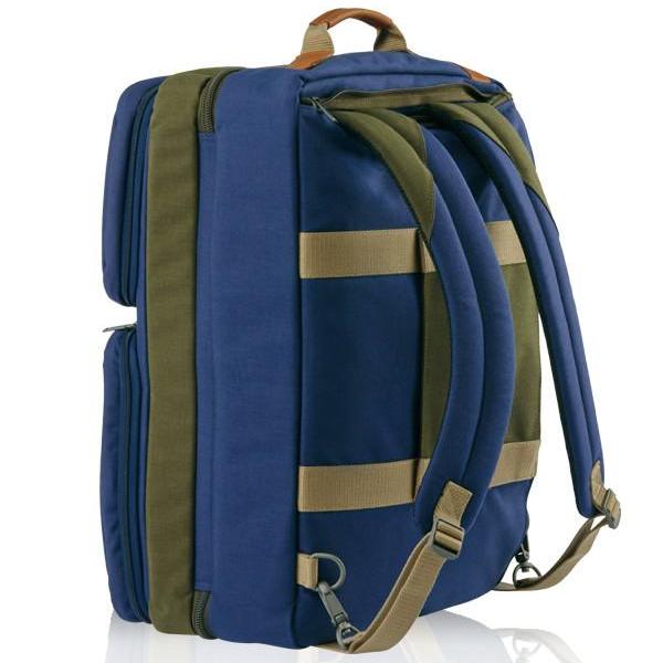 MONYKER blue casual nylon 3-in-1 travel bag converts into backpack