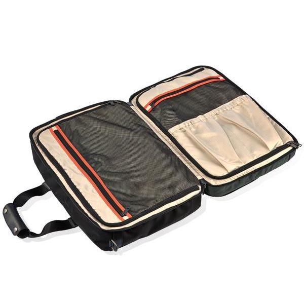 MONYKER black ballistic nylon 3-in-1 travel bag interior