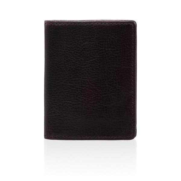 MONYKER Leather Slim Card Wallet BROWN
