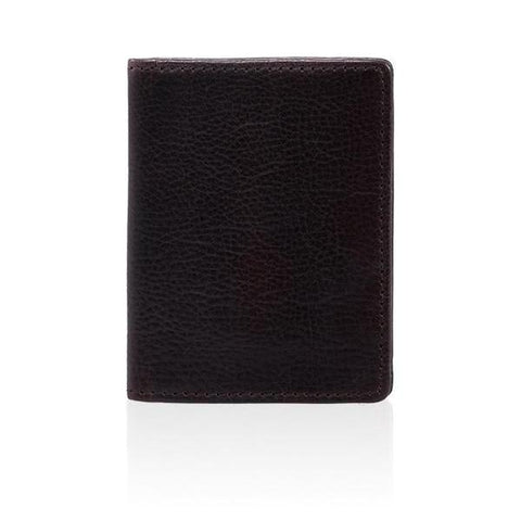 LEATHER BUSINESS CARD CASE - BROWN